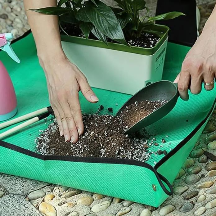 Tapis de plantation en polyéthylène, tapis de rempotage pour plantes de jardin, tapis de rempotage réutilisable – Image 2