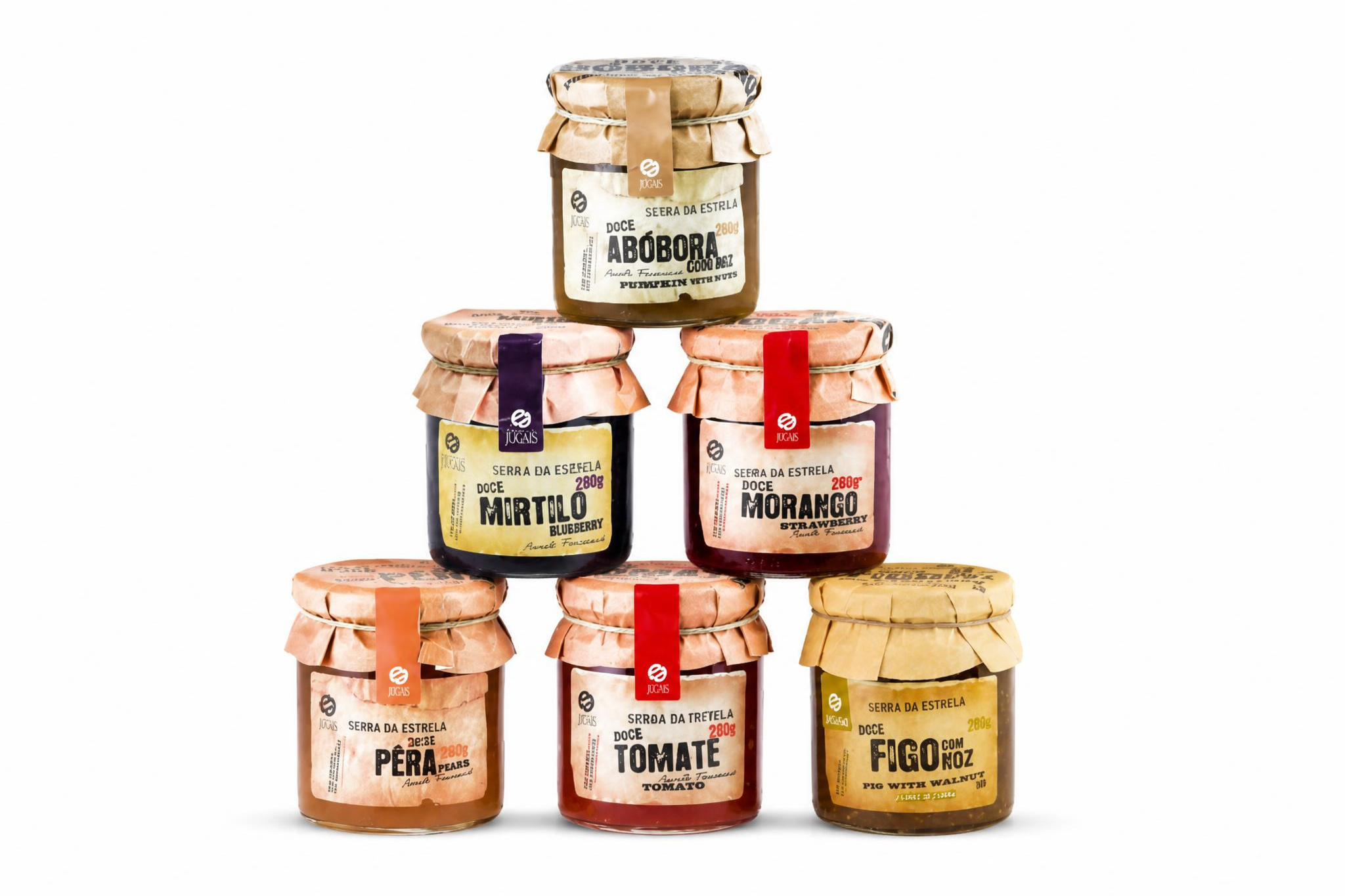 Confitures Serra da Estrela Portugaises - Coffret de 6 Saveurs (280g chacun)
